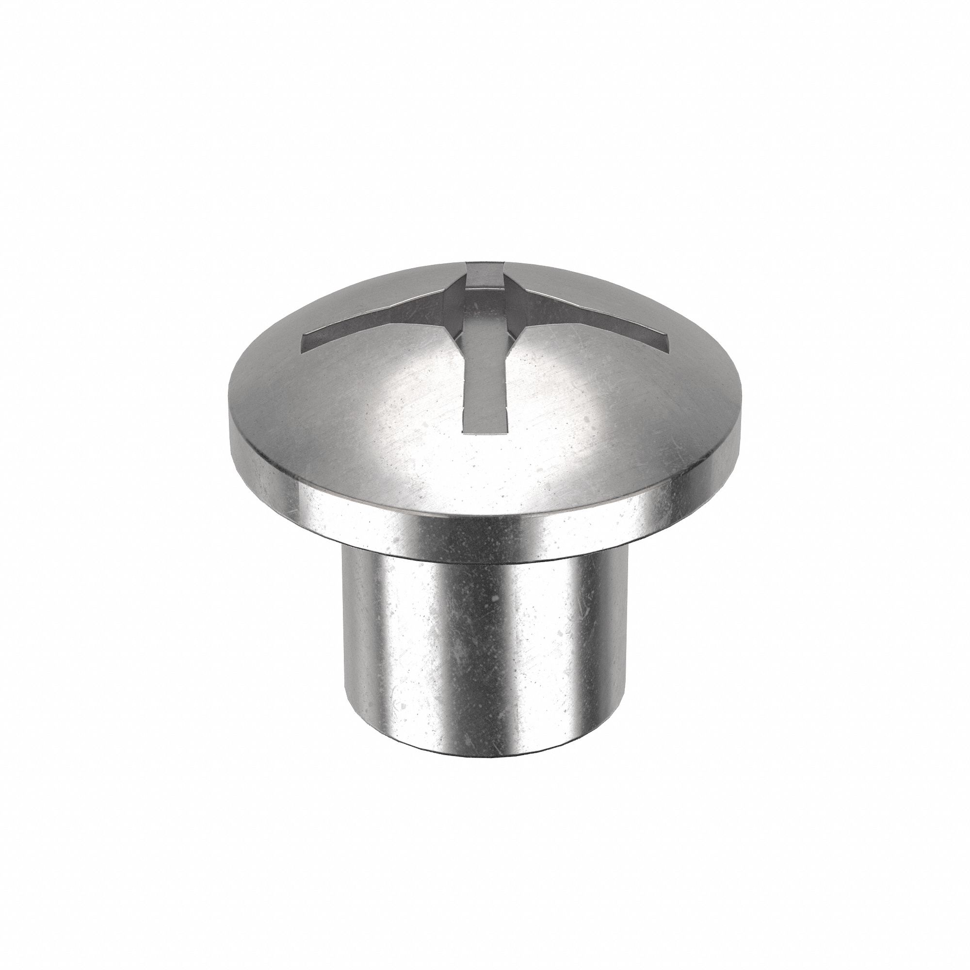 Female Binding Barrel: #10-24 Thread Size, Truss Brl Hd, Slotted, 1/4 in Brl Lg, Plain, 5 PK