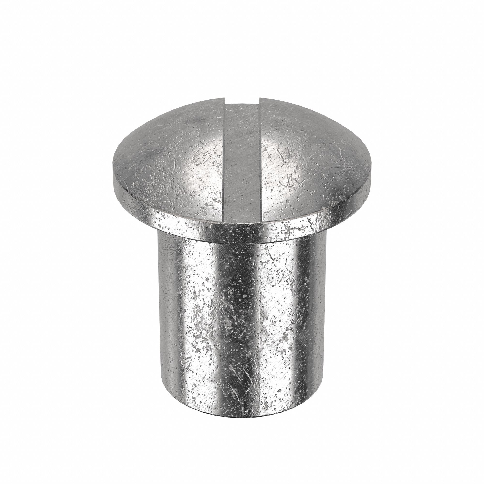 Female Binding Barrel: 1/4"-20 Thread Size, Truss Brl Hd, Slotted, 1/2 in Brl Lg, Plain, 5 PK