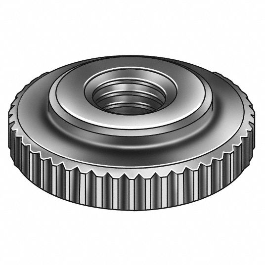 GRAINGER APPROVED 3/8"16 Check Nut, Black Oxide Finish, Steel, EA1