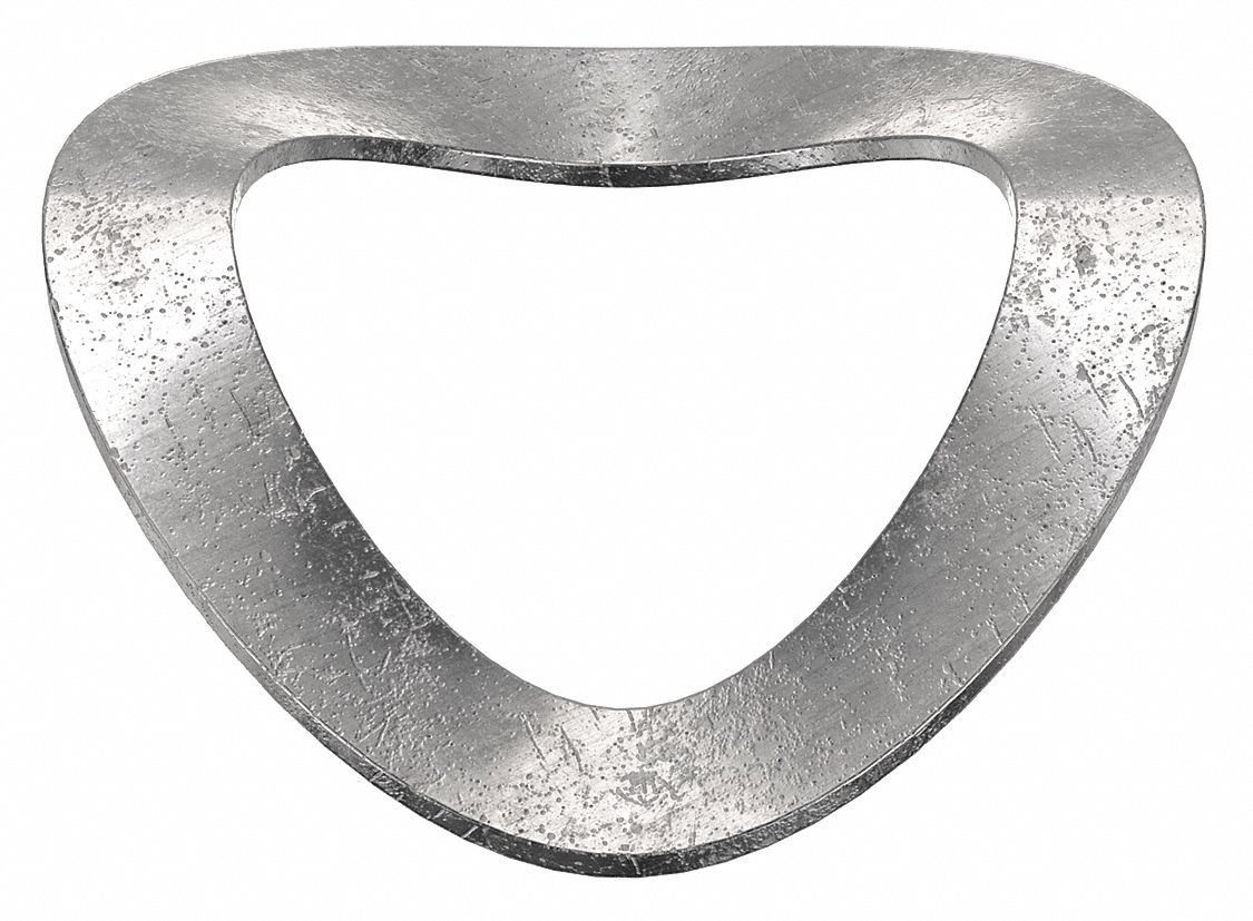 Wave Washer: 18-8, Stainless Steel, #2 Screw Sz, 0.091 in Inside Dia, 1/8 in Outside Dia, 10 PK