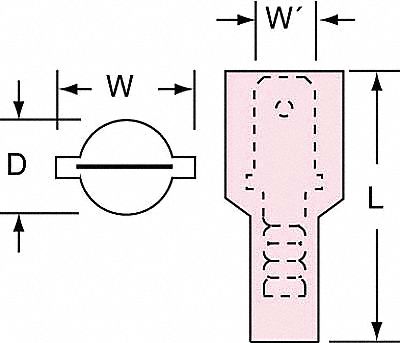 WireDisconnect Copper Red Nylon PK1000