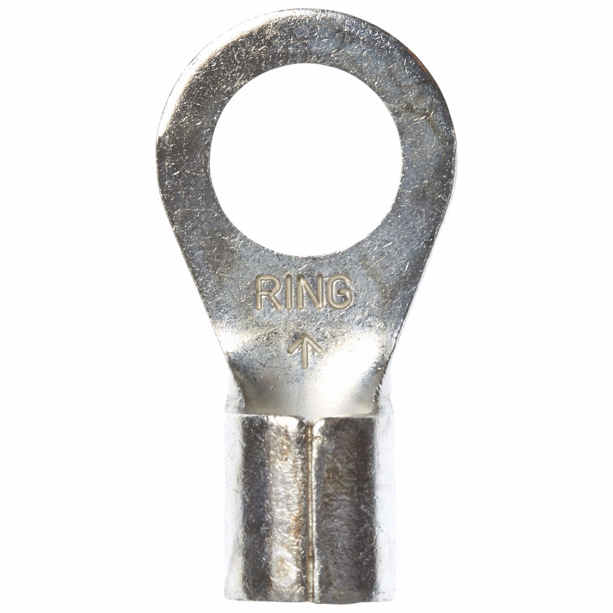 Ring Terminal: Bare, 3/8 in Stud Size, 6 AWG to 6 AWG Wire Sizes, 1, 000 V