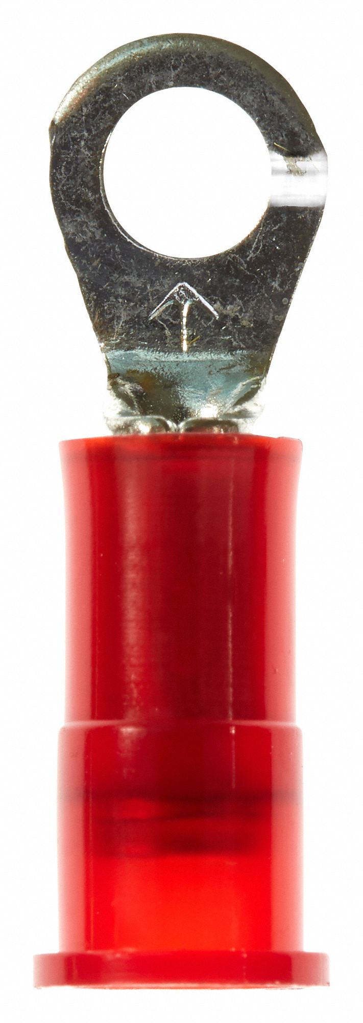 3M Ring Terminal Red, 6 Stud Size, Brazed, 221 Degrees F, 0.79 in Overall Lg, Nylon, 1,000 PK