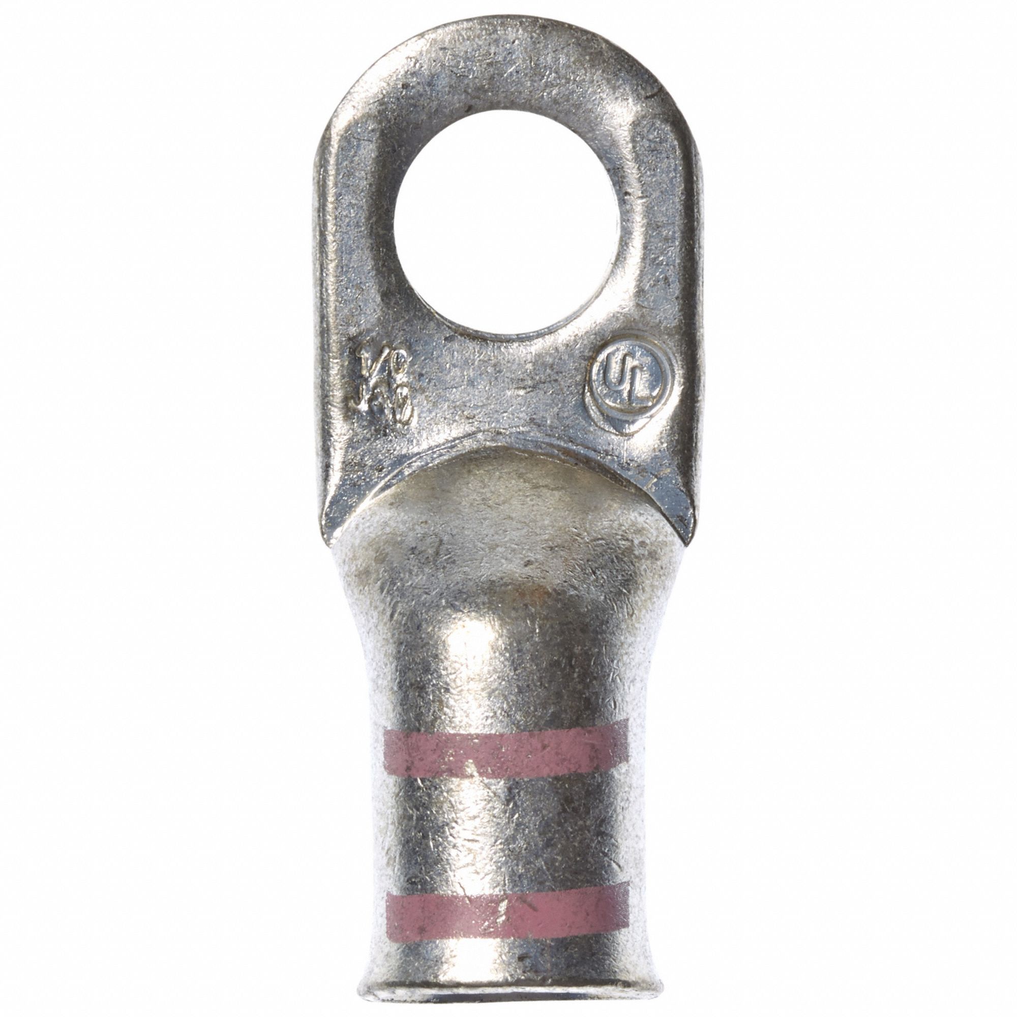 Compression Lugs: For 1 AWG, Stranded Wire Type, 3/8 in Stud Size, Std, Copper