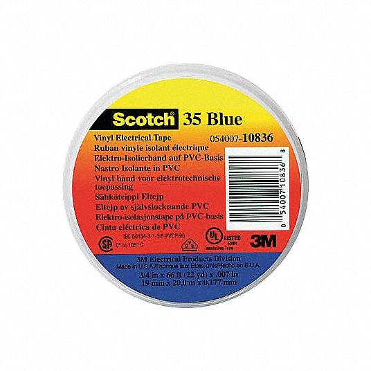 3M Scotch Vinyl Electrical Tape 35 Red 3/4 x 66