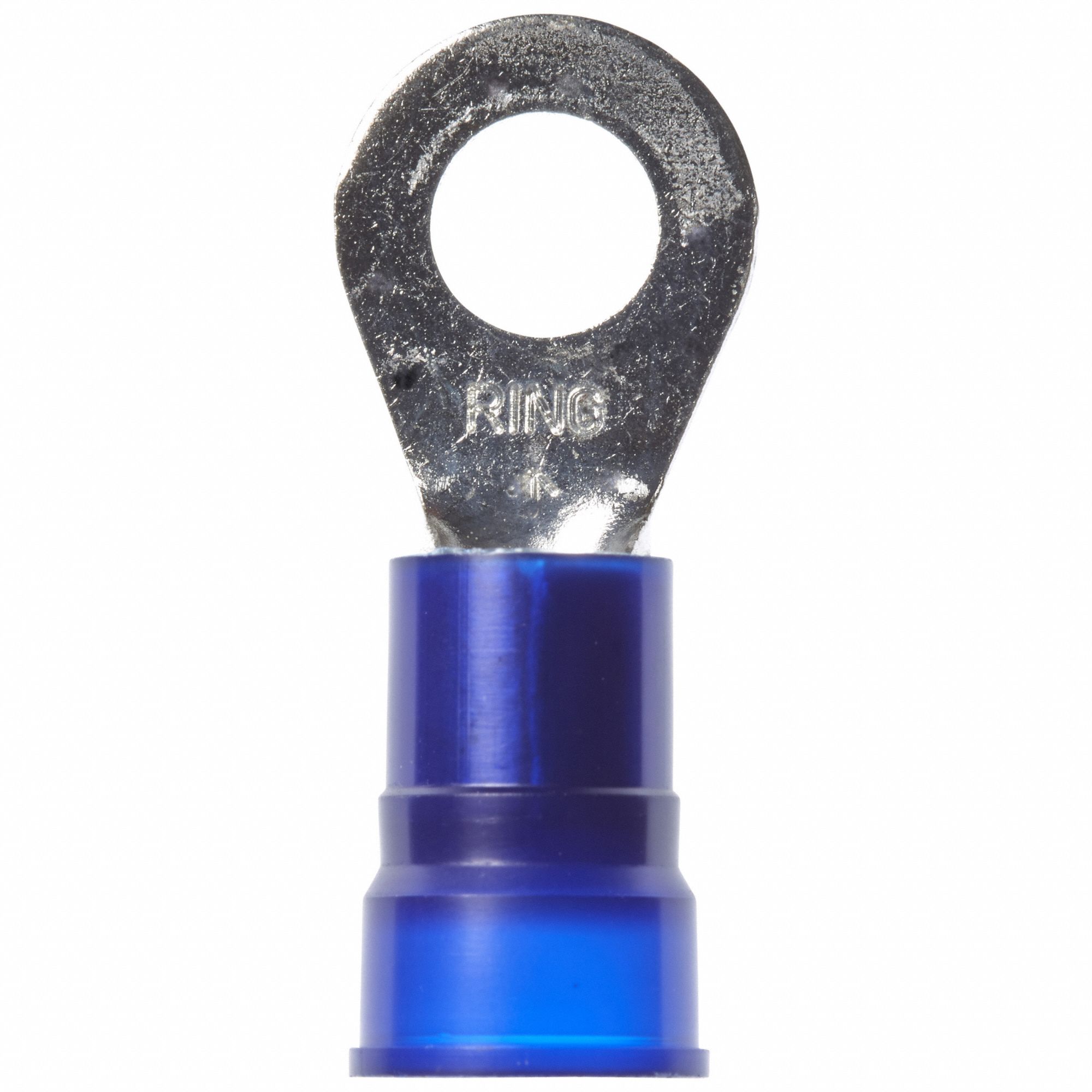Ring Terminal: Blue, Nylon Insulation, 5/16 in Stud Size, 6 AWG to 6 AWG Wire Sizes, 1, 000 V