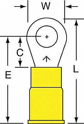 Ring Term Vinyl #10 1.030 in PK500