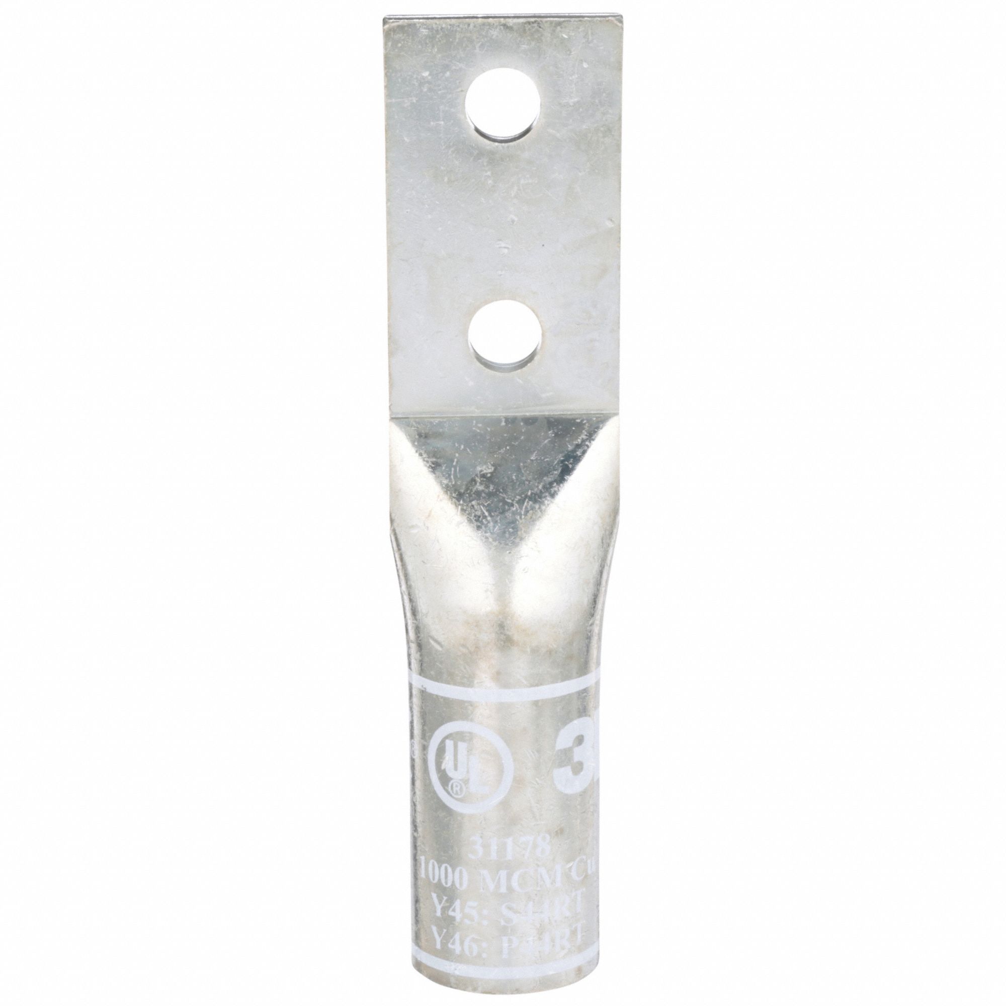 Compression Lugs: For 1000 kcmil, Stranded Wire, 1/2 in Stud Size, Long, Copper Barrel