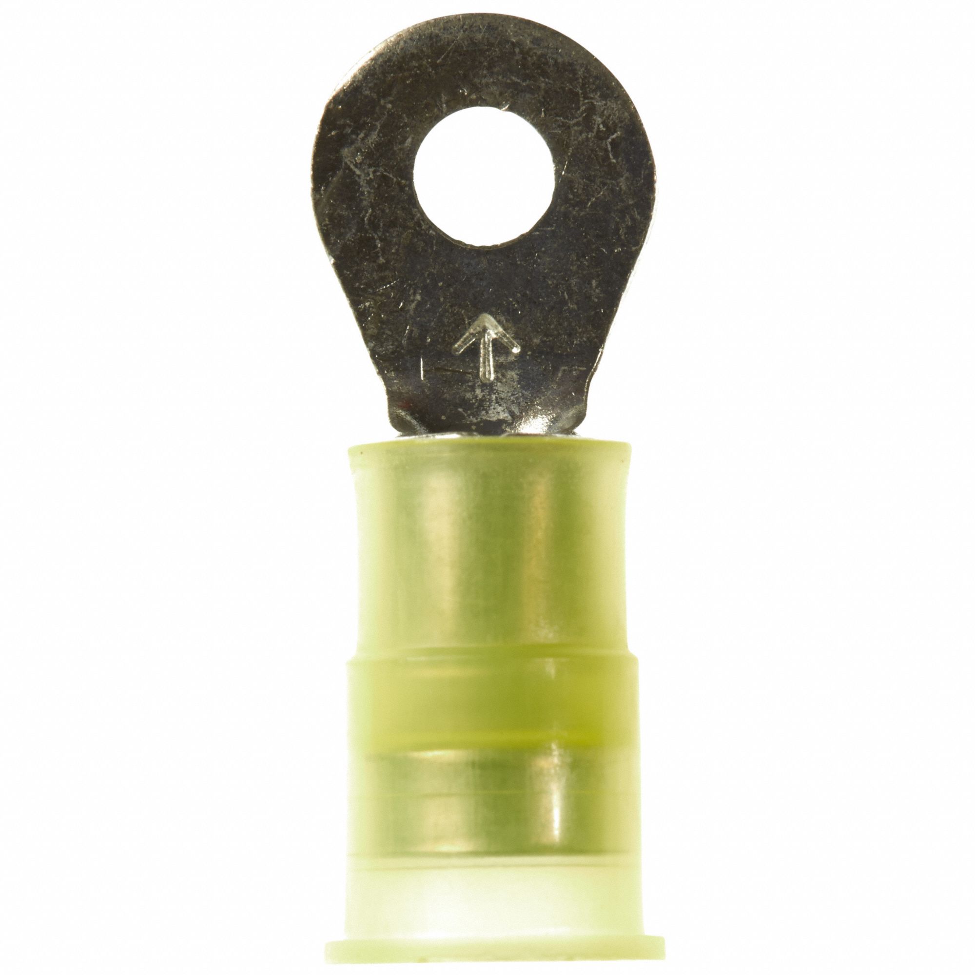 Ring Terminal: Yellow, Nylon Insulation, #6 Stud Size, 12 AWG to 10 AWG Wire Sizes, 1, 000 V