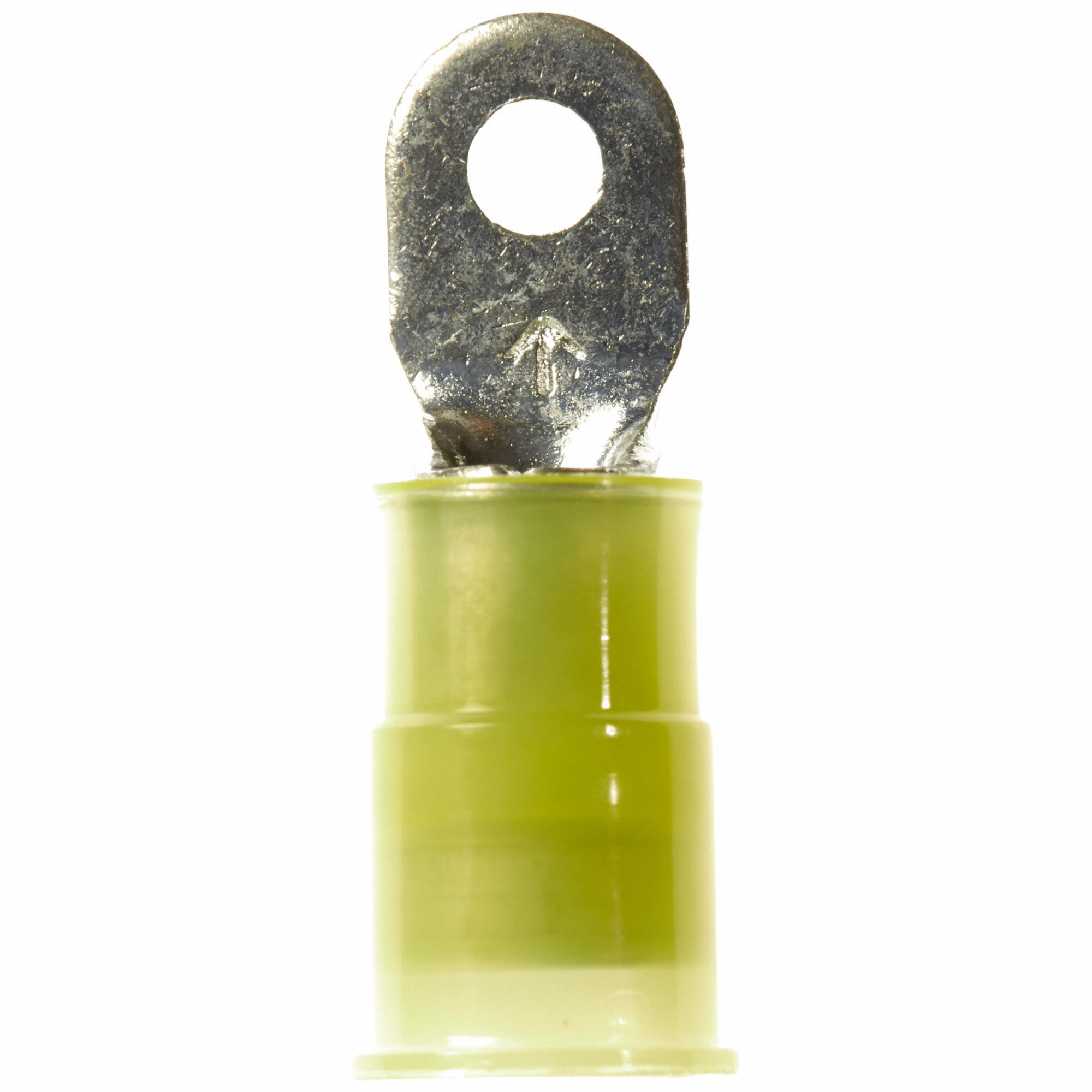 Ring Terminal: Yellow, Nylon Insulation, #4 Stud Size, 12 AWG to 10 AWG Wire Sizes, 1, 000 V