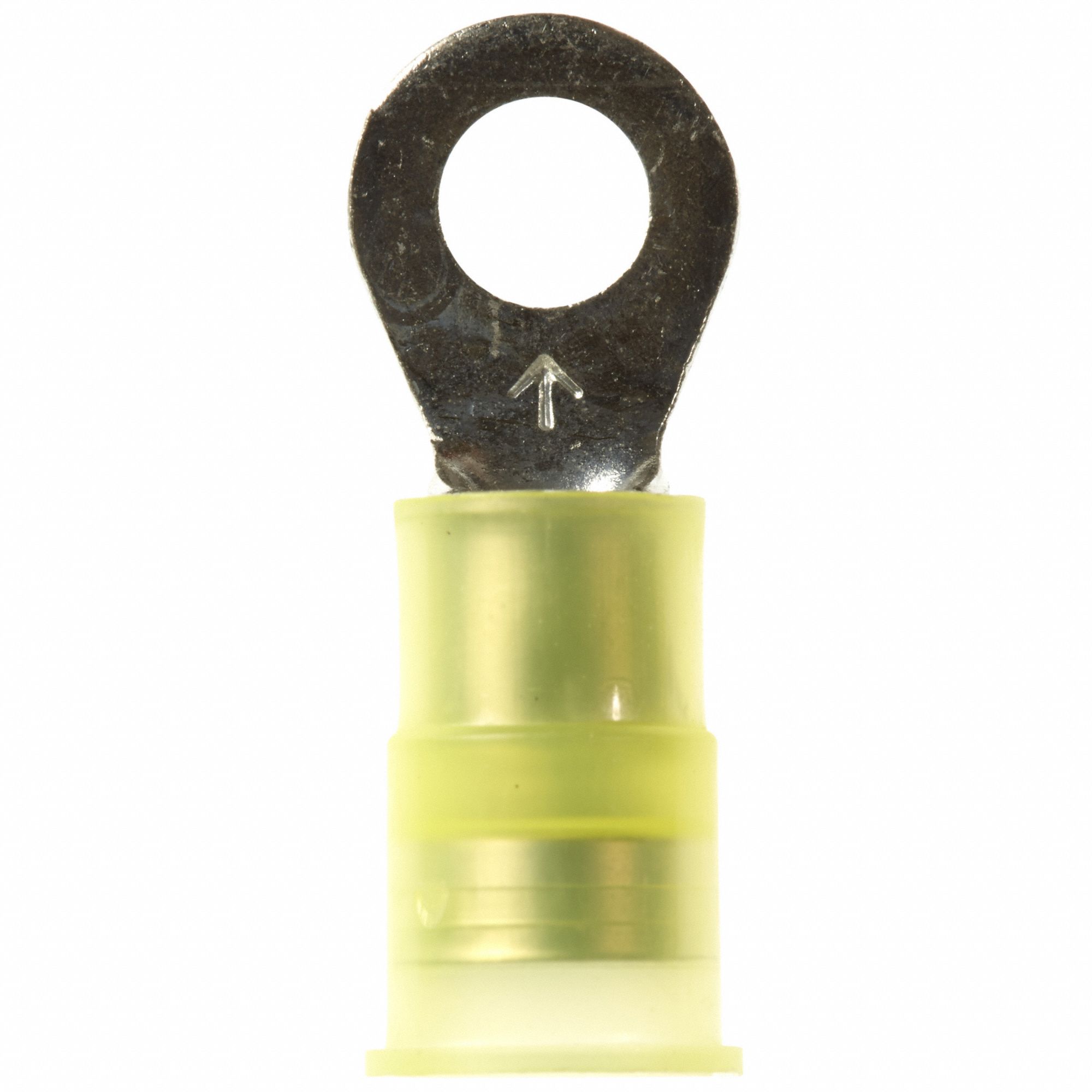 Ring Terminal: Yellow, Nylon Insulation, #10 Stud Size, 12 AWG to 10 AWG Wire Sizes, 1, 000 V