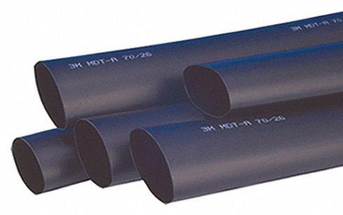 Heat Shrink Tubing: 1.1 in I.D. Before Shrinking, 0.37 in I.D. After Shrinking, 4 ft Lg, 20 PK