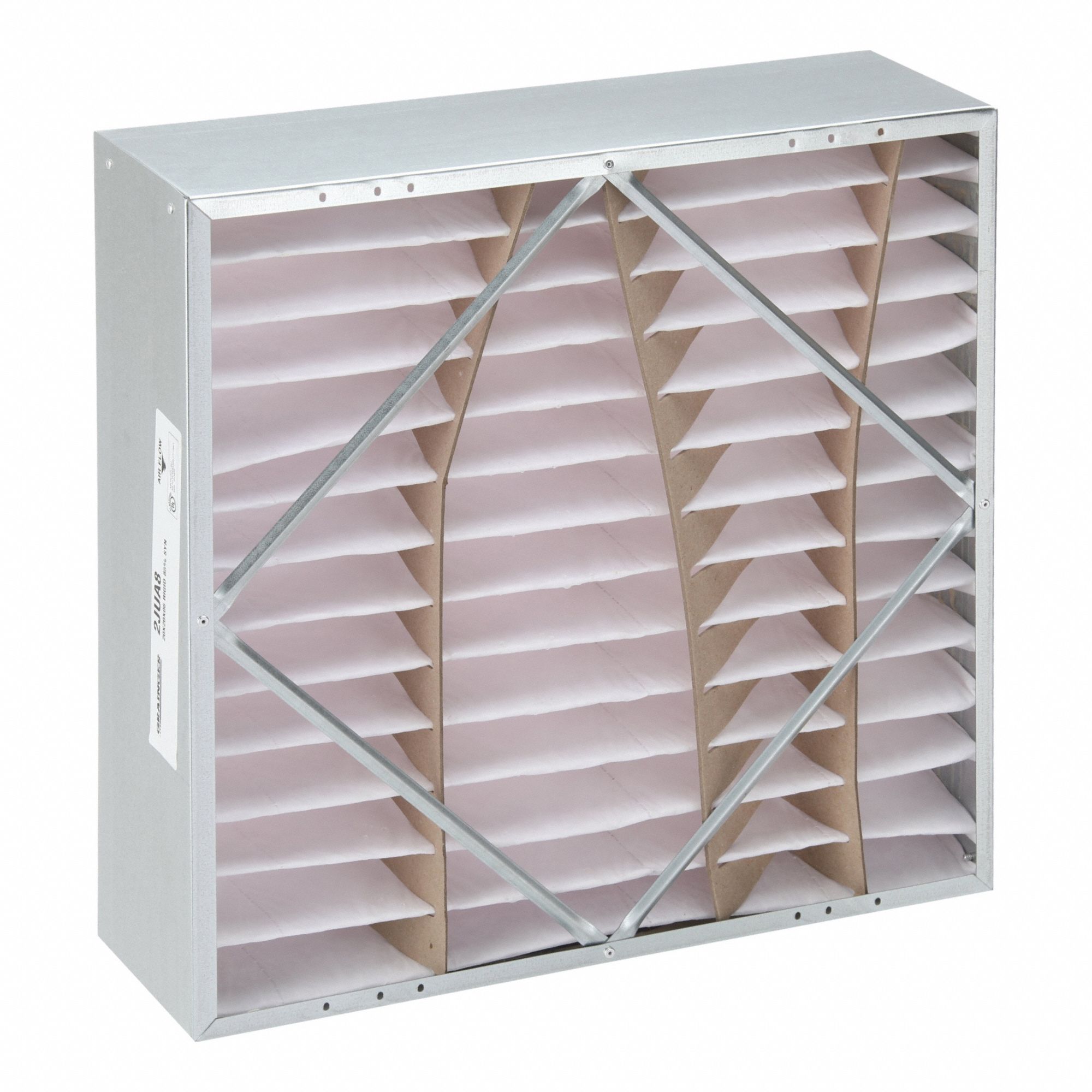 Rigid Cell Air Filter: 24 in x 24 in x 6 in, Synthetic, No Header, MERV 13