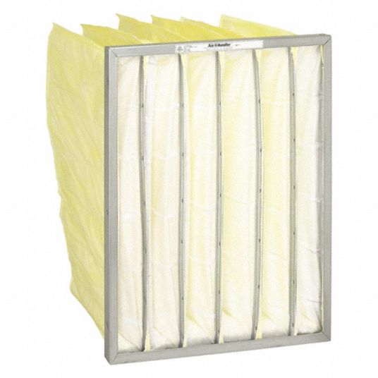 24x20x12 Nominal Filter Size, Yellow, Pocket Air Filter 2JUV92JUV9