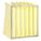 POCKET AIR FILTER, 20 X 20 X 12 IN, MERV 14, YELLOW, SYNTHETIC, 6 POCKETS