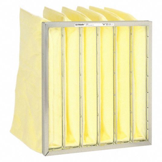 20x20x12 Nominal Filter Size, Yellow, Pocket Air Filter 2JUW22JUW2