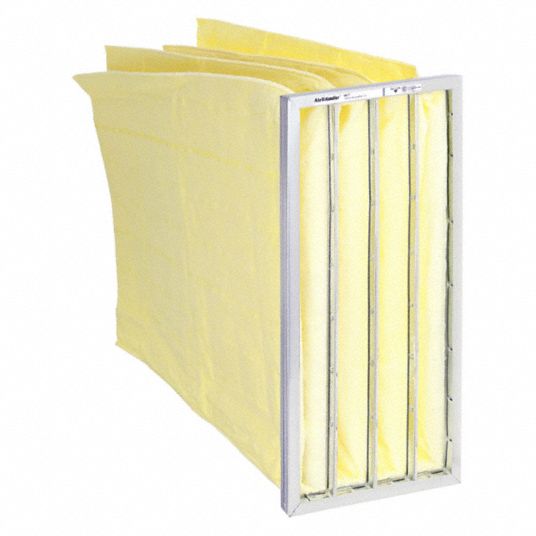 24x12x22 Nominal Filter Size, Yellow, Pocket Air Filter 5M3765M376 Grainger