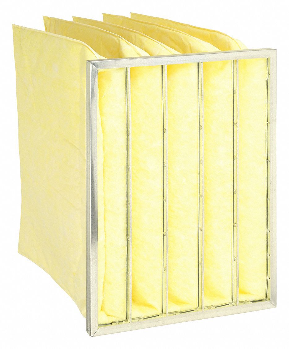 24x20x22 Nominal Filter Size, Yellow, Pocket Air Filter 5M4075M407