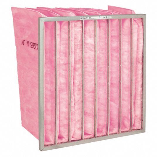 24x24x12 Nominal Filter Size, Pink, Pocket Air Filter 2JVC32JVC3 Grainger