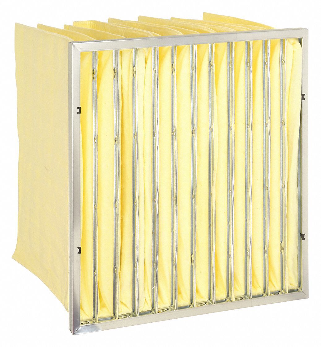24x24x15 Nominal Filter Size, Yellow, Pocket Air Filter 5M3585M358