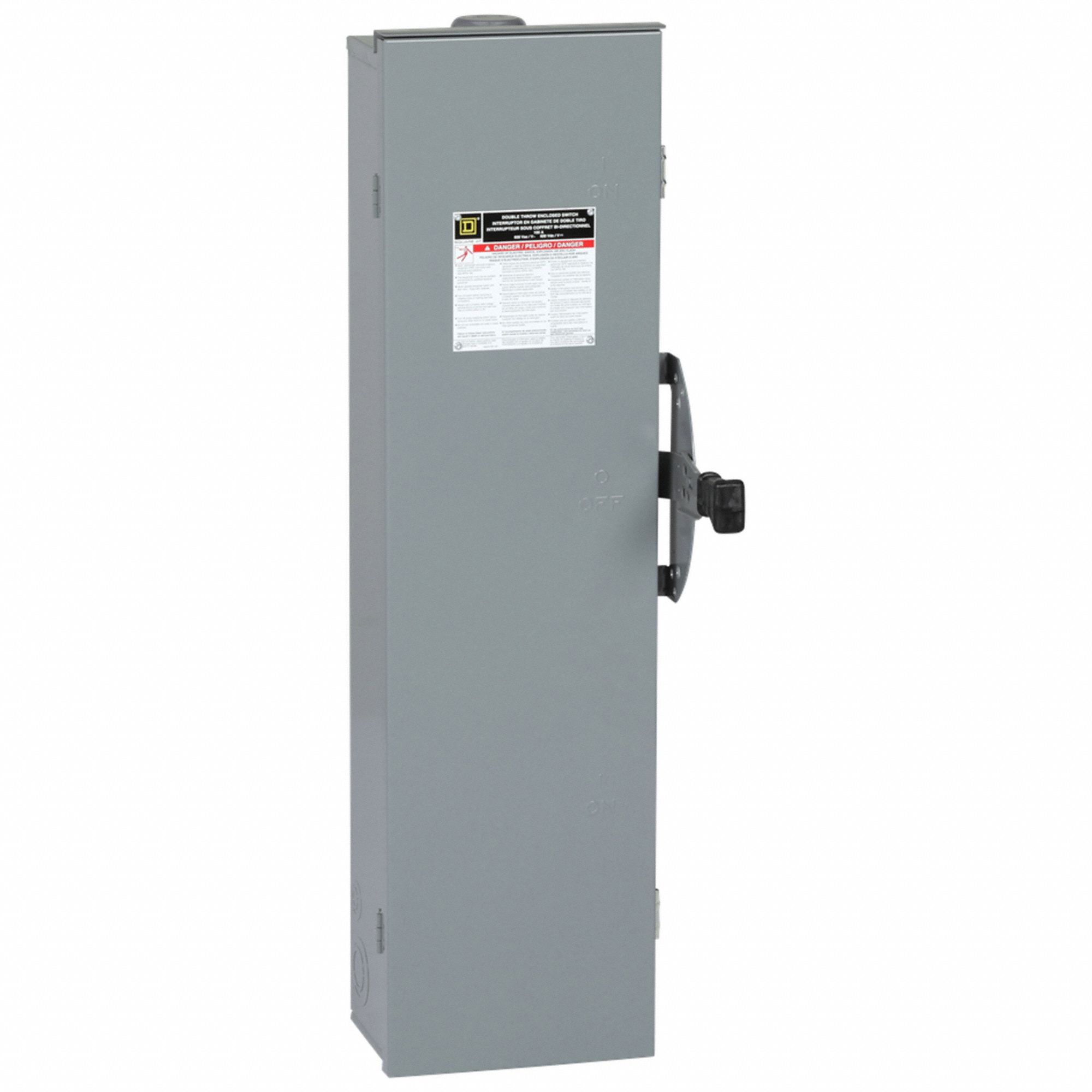 Safety Switch: Fusible, 100 A, Three Phase, 240V AC, Galvanized Steel, Indoor/Outdoor