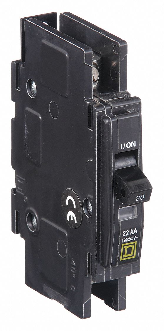 Miniature Circuit Breaker: 20 A, 120/240V AC, Single Phase, 22kA at 120/240V AC, 1 Poles