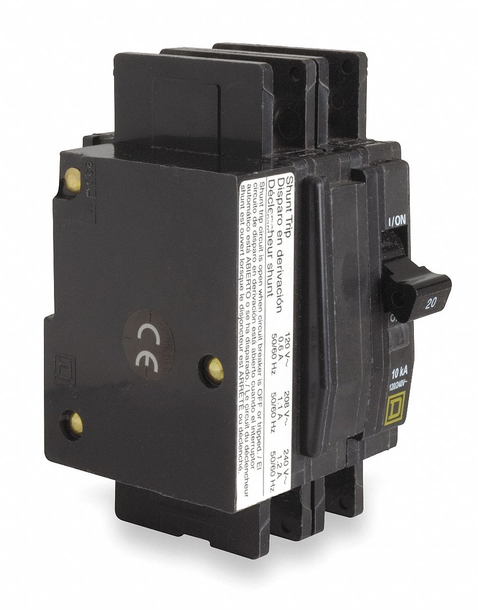 Miniature Circuit Breaker: 10 A, 120/240V AC, Single Phase, 10kA at 120/240V AC, 2 Poles