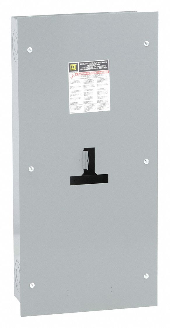Circuit Breaker Enclosure: 3 Spaces, 250 A Amps, Flush Mounting, Indoor