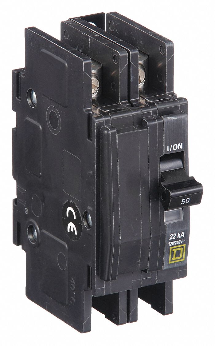 Miniature Circuit Breaker: 50 A, 120/240V AC, Single Phase, 22kA at 120/240V AC, 2 Poles