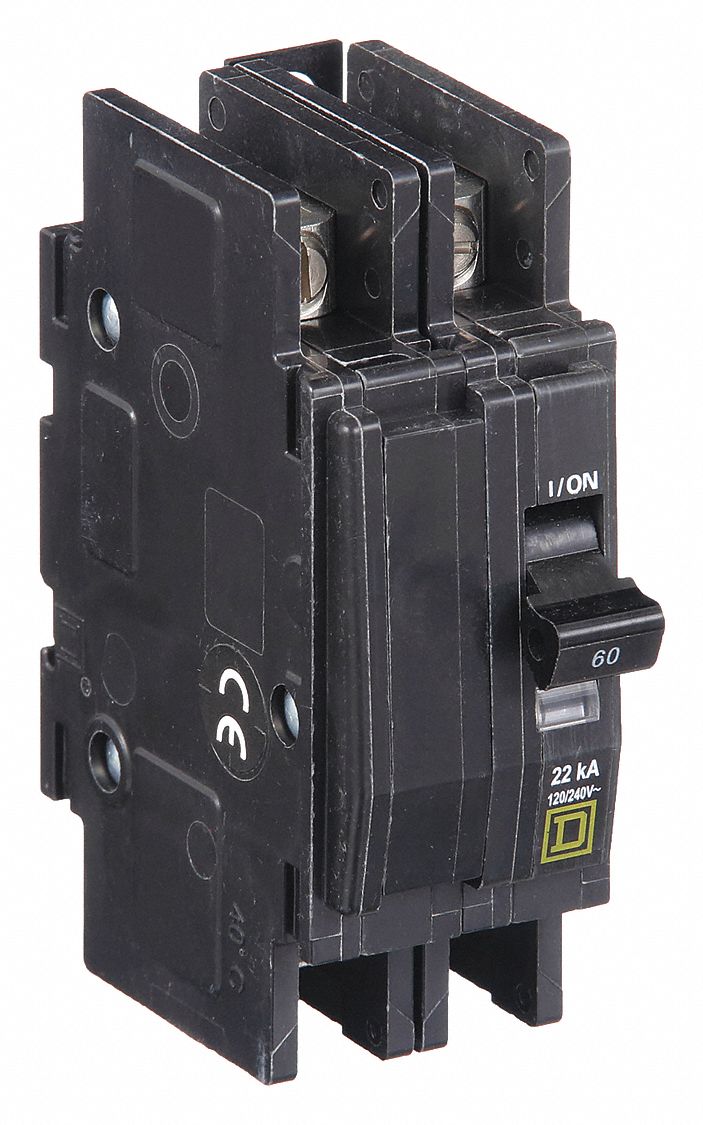 Miniature Circuit Breaker: 60 A, 120/240V AC, Single Phase, 22kA at 120/240V AC, 2 Poles