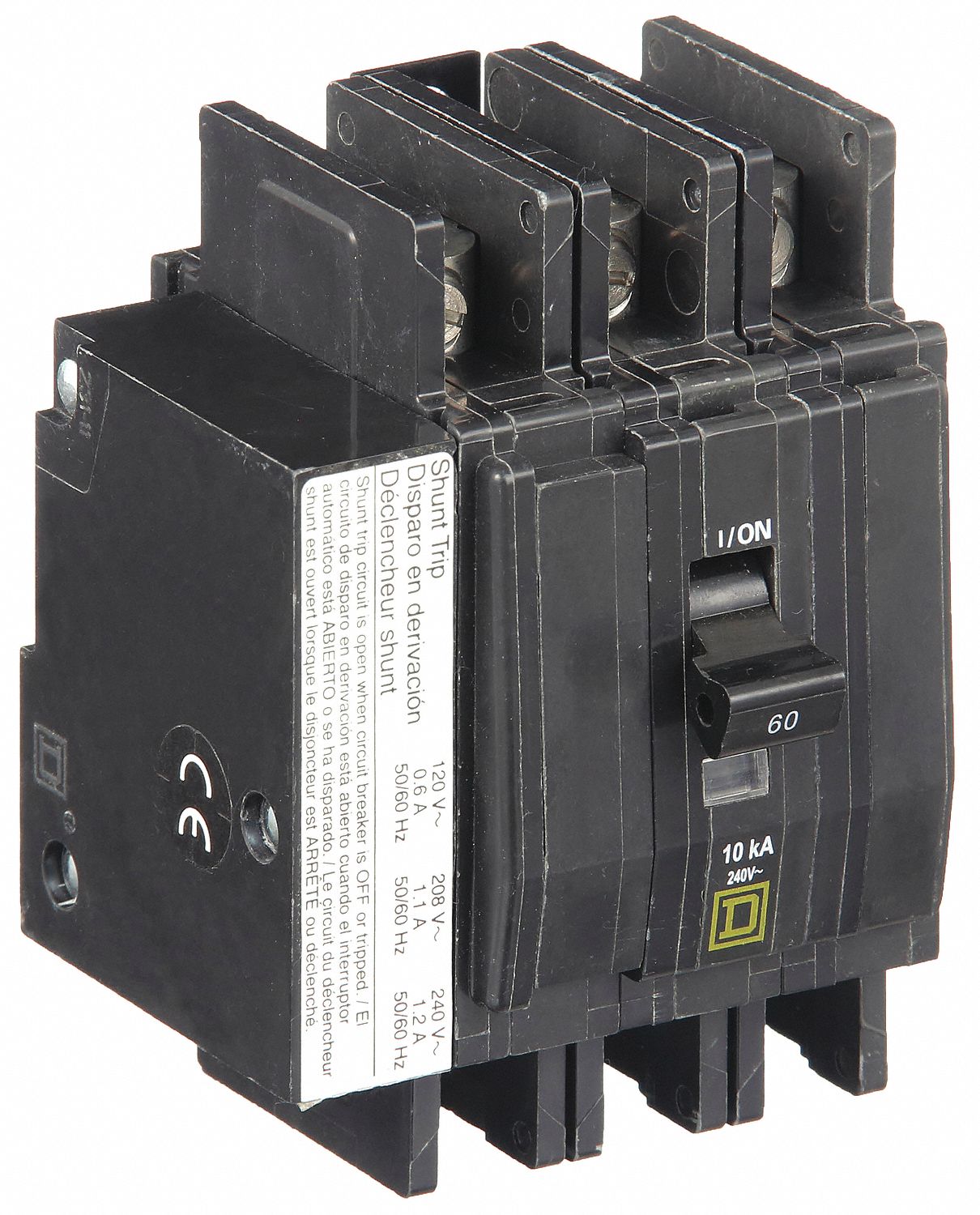 Miniature Circuit Breaker: 60 A, 120/240V AC, Three Phase, 10kA at 120/240V AC, 3 Poles