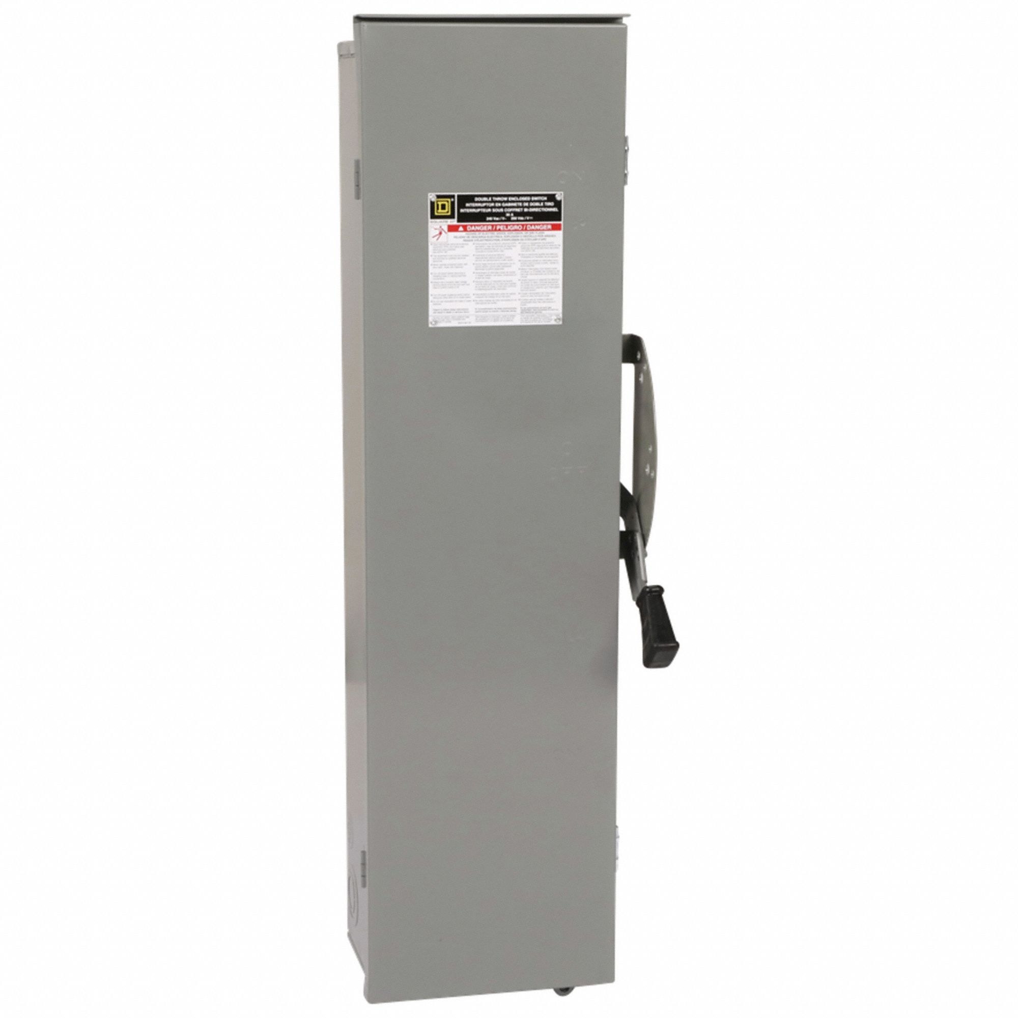Safety Switch: Fusible, 30 A, Three Phase, 240V AC, Galvanized Steel, Indoor/Outdoor