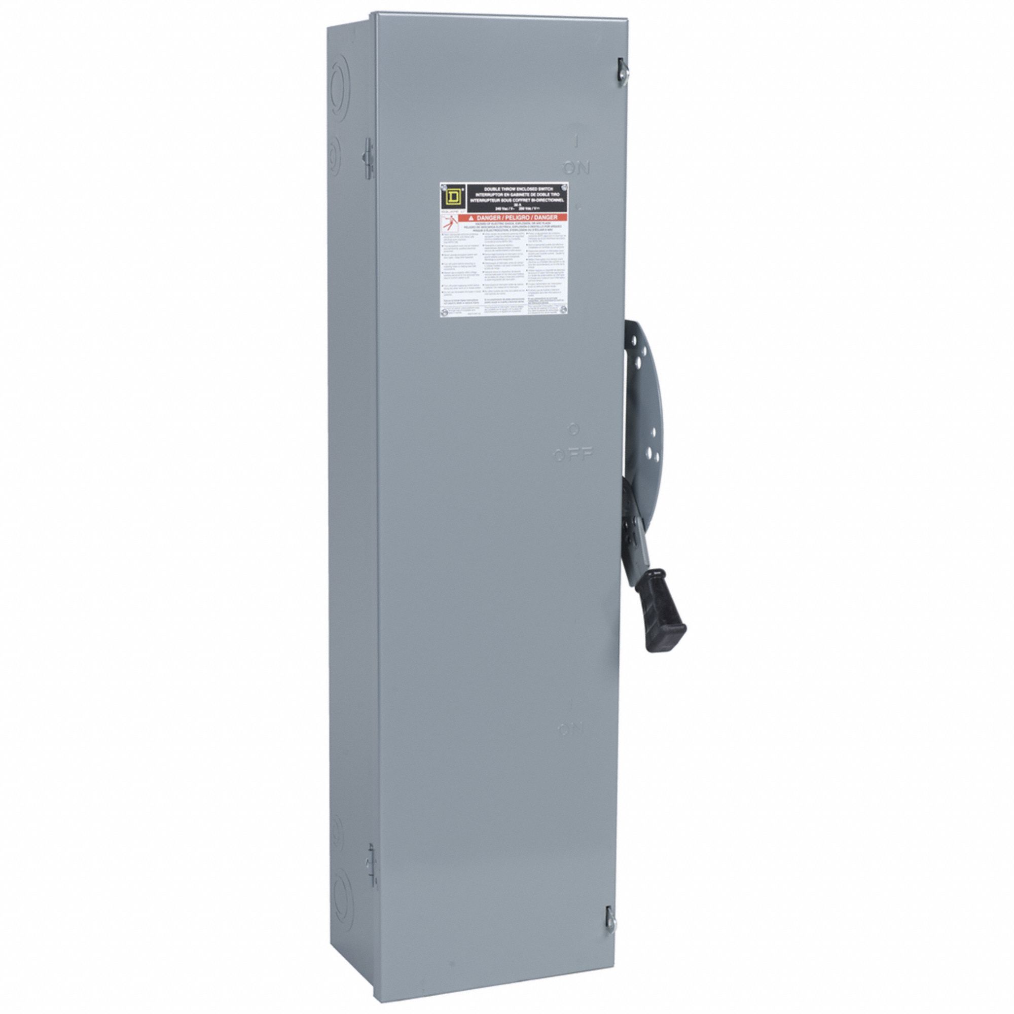 Safety Switch: Fusible, 30 A, Three Phase, 600V AC, Galvanized Steel, Indoor
