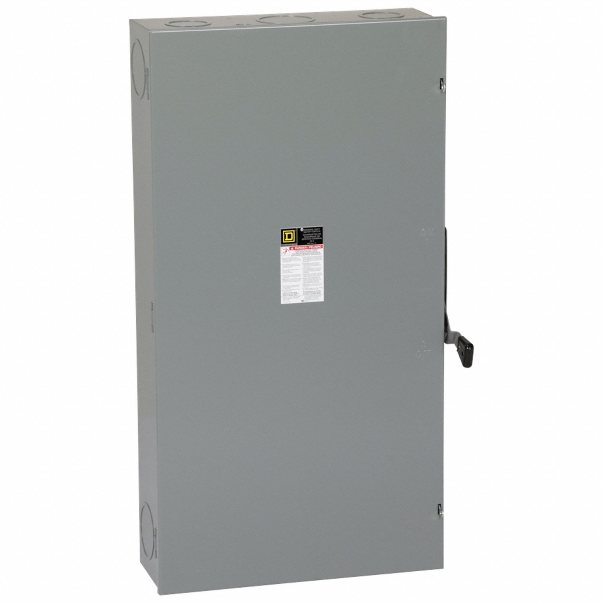 Safety Switch: Fusible, 400 A, Single Phase, 240V AC, Galvanized Steel, Indoor