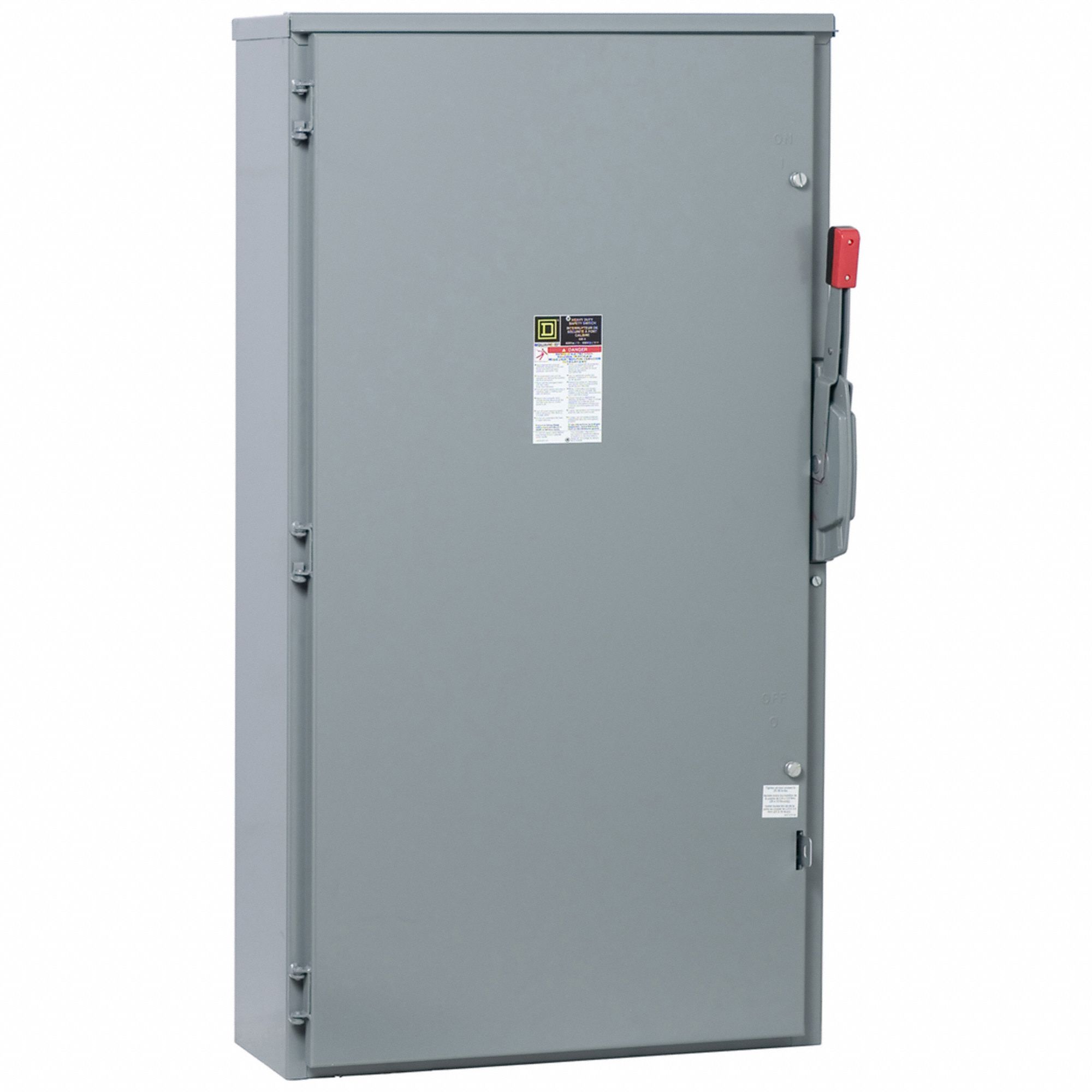 Safety Switch: Fusible, 600 A, Single Phase, 240V AC, Galvanized Steel, Indoor/Outdoor