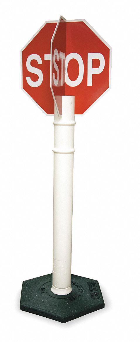 TRAFFIC SIGN,63 X 18IN,WHT/R,STOP,T