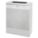 TRASH CAN, STEEL, FLAT WITH TOP OPENING TOP, SILVER, 24 IN OVERALL D