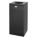 TRASH CAN, STEEL, FLAT WITH TOP OPENING TOP, BLACK, 24 GALLON CAPACITY