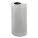 TRASH CAN,HALF ROUND,12 GAL.,SILVER