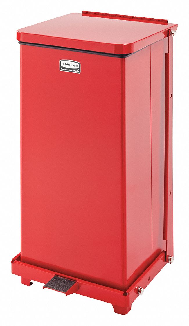 STEP-ON TRASH CONTAINER, STEEL, 6½ GALLON CAPACITY, 12 IN OVERALL W