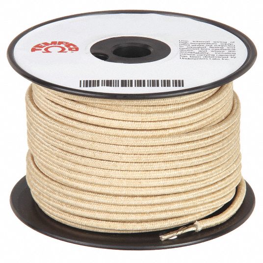 Tempco LDWR-1044 High Temp Lead Wire,12 Ga,Max Temp 842 F