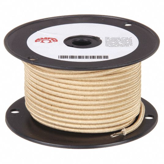 Tempco LDWR-1024 High Temp Lead Wire, 10AWG, 100ft, Natural