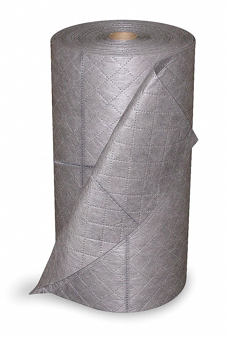 Absorbent Roll, Universal, Gray, 150 ft.L
