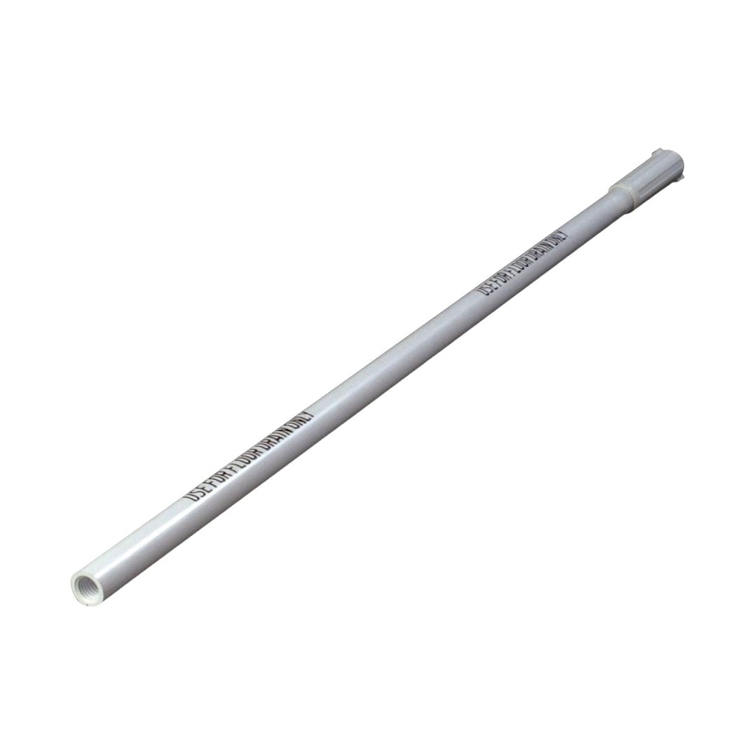 Drain Brush Handle: Threaded, Polypropylene, 36 in Lg, 1 in Dia, White, Fixed Handle