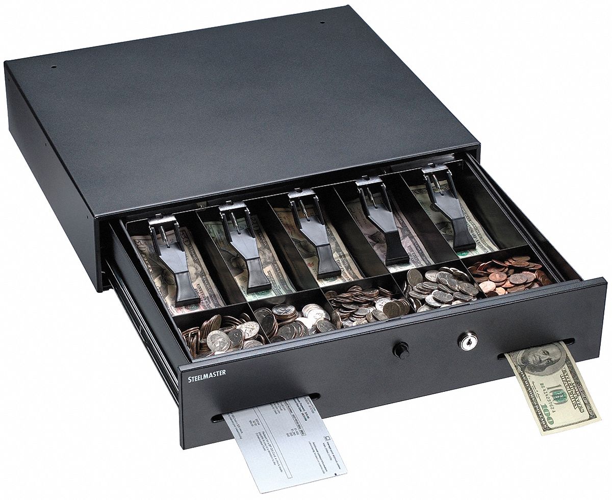 MMF INDUSTRIES Steel Cash Drawer, Number of Compartments 10 2KEC2