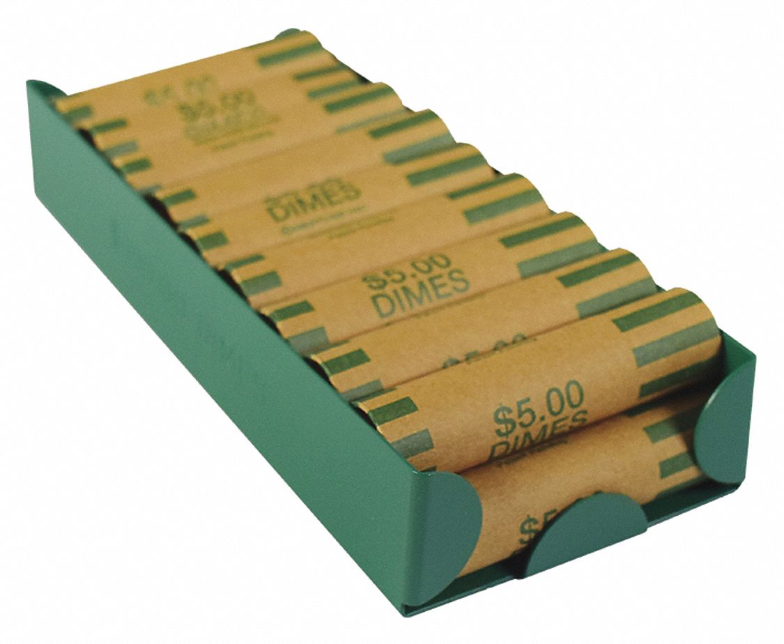 MMF INDUSTRIES, Dimes, 100, Rolled Coin Storage Tray 2KEC9211011002