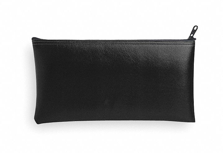 2KED8 - Zippered Cash Bag 6x11 Black