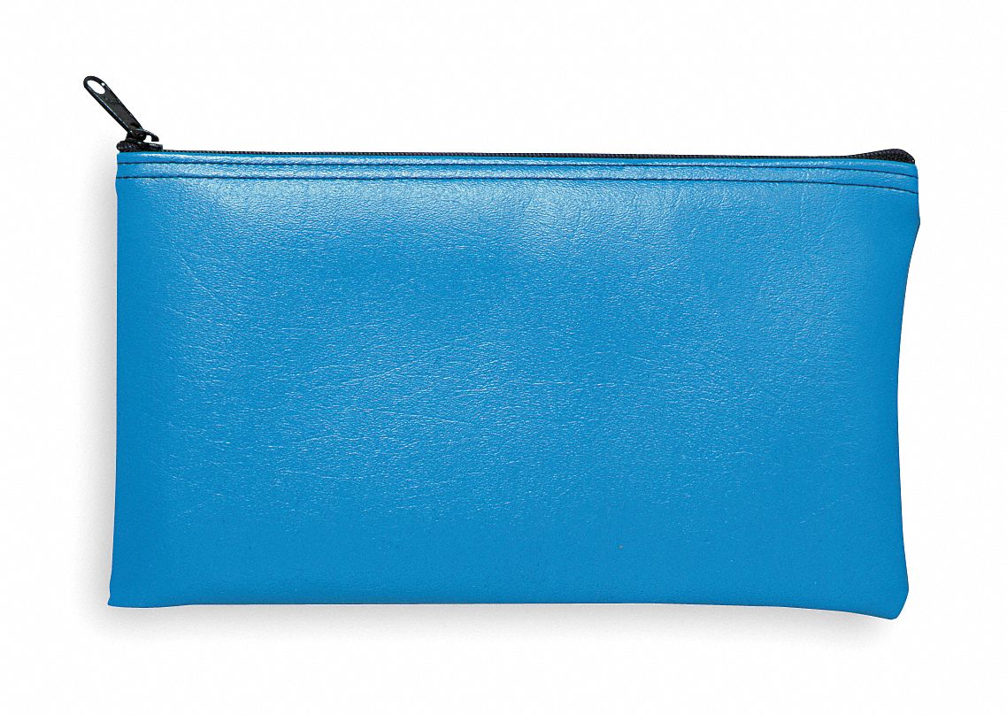 2KED9 - Zippered Cash Bag 6x11 Blue