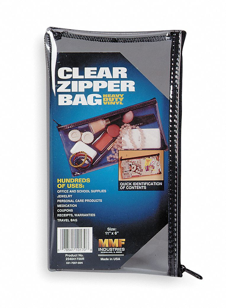 2KEE1 - Zippered Cash Bag 6x11 Clear