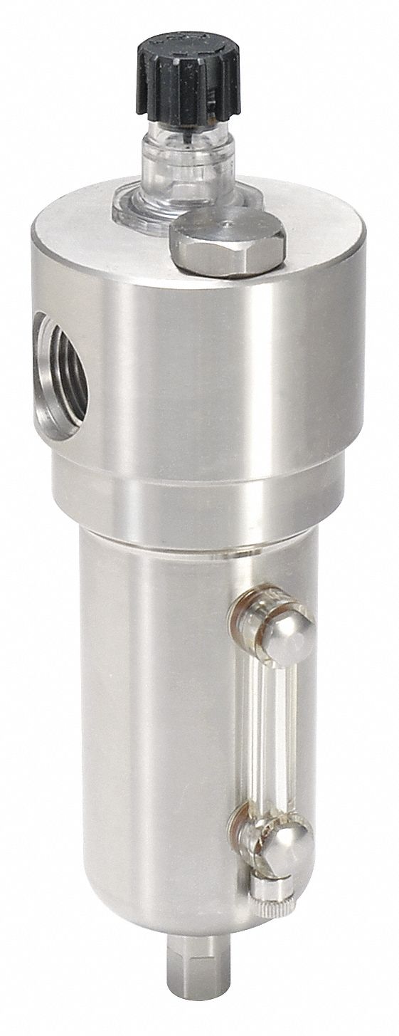 Compressed Air Lubricator: Mist, 1/2 in NPT, 100 cfm, 250 psi Max Op Pressure, Screwdriver